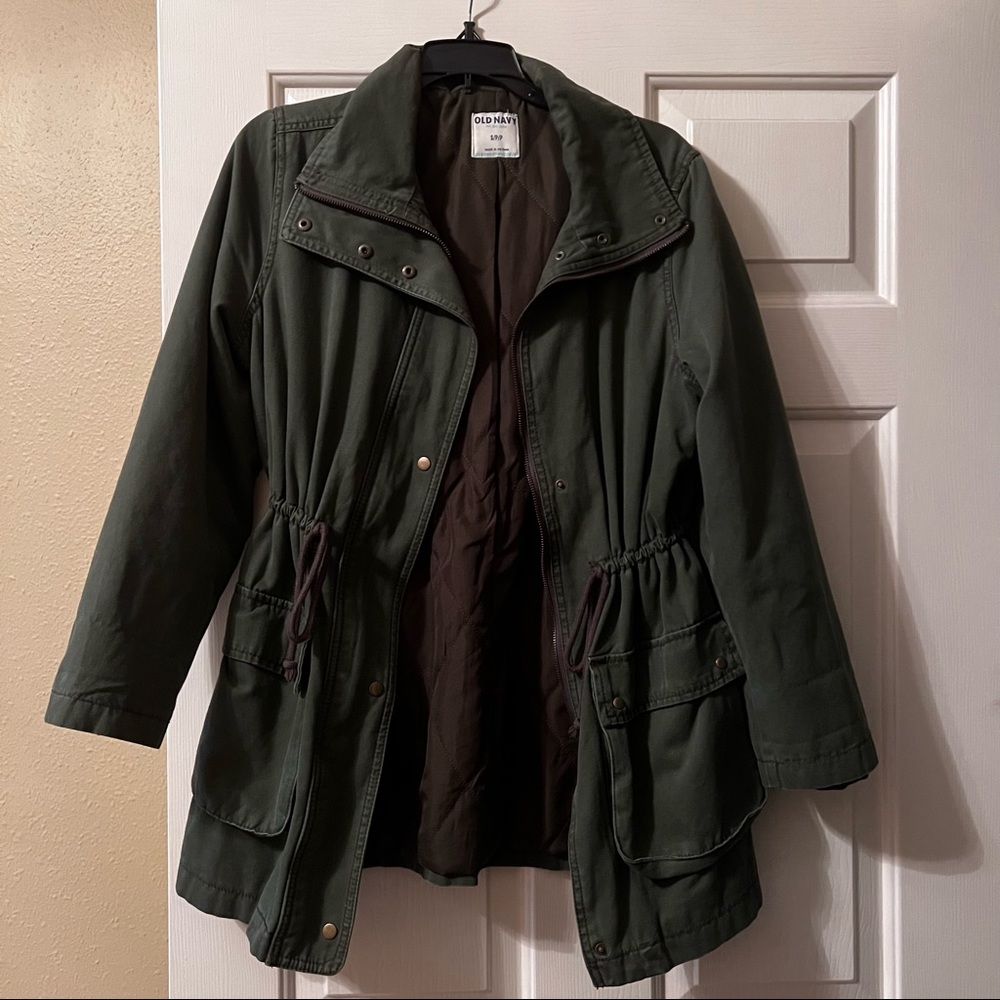 Army Green Old Navy Trench Jacket